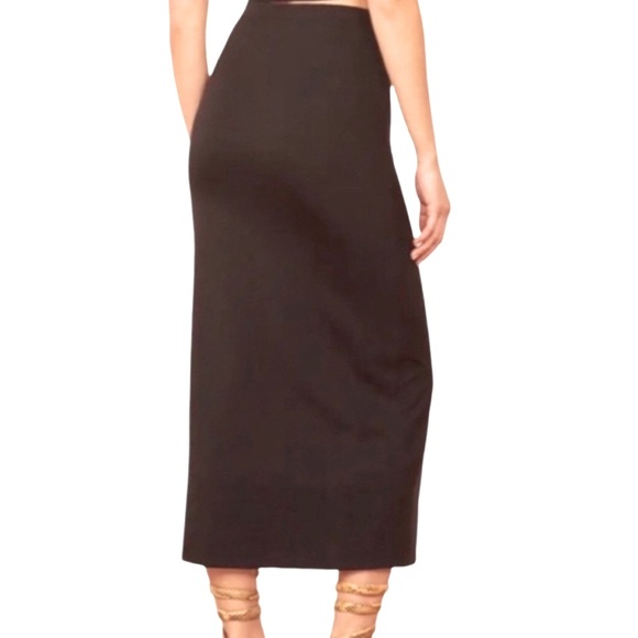 NWT Reformation Black Rylan Twist Front Skirt - Sz L - Picture 2 of 10
